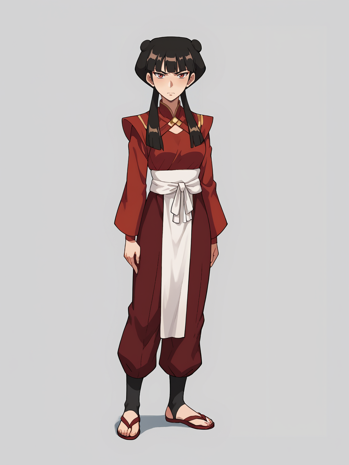 score_9, score_8_up, score_7_up, score_6_up, score_5_up, score_4_up, BREAK, source_cartoon, source_anime,
1girl, mai,
solo, full body, standing, looking at viewer, simple background    <lora:MaiXL:1>