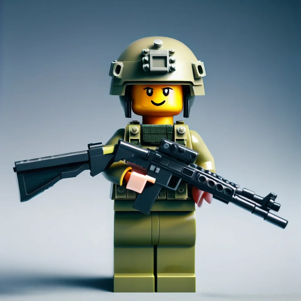 a lego soldier, <lora:LegoXL-v1:0.9>
