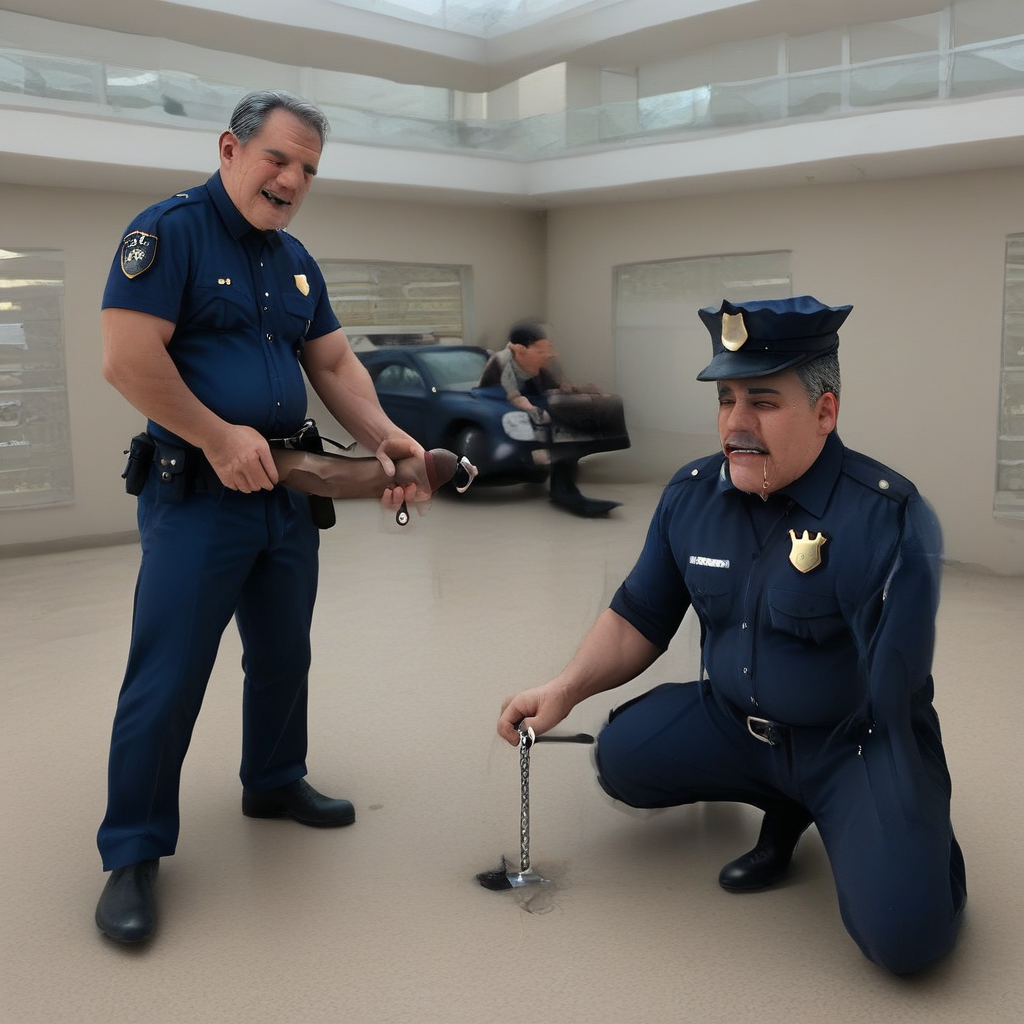 man working as a police officer
