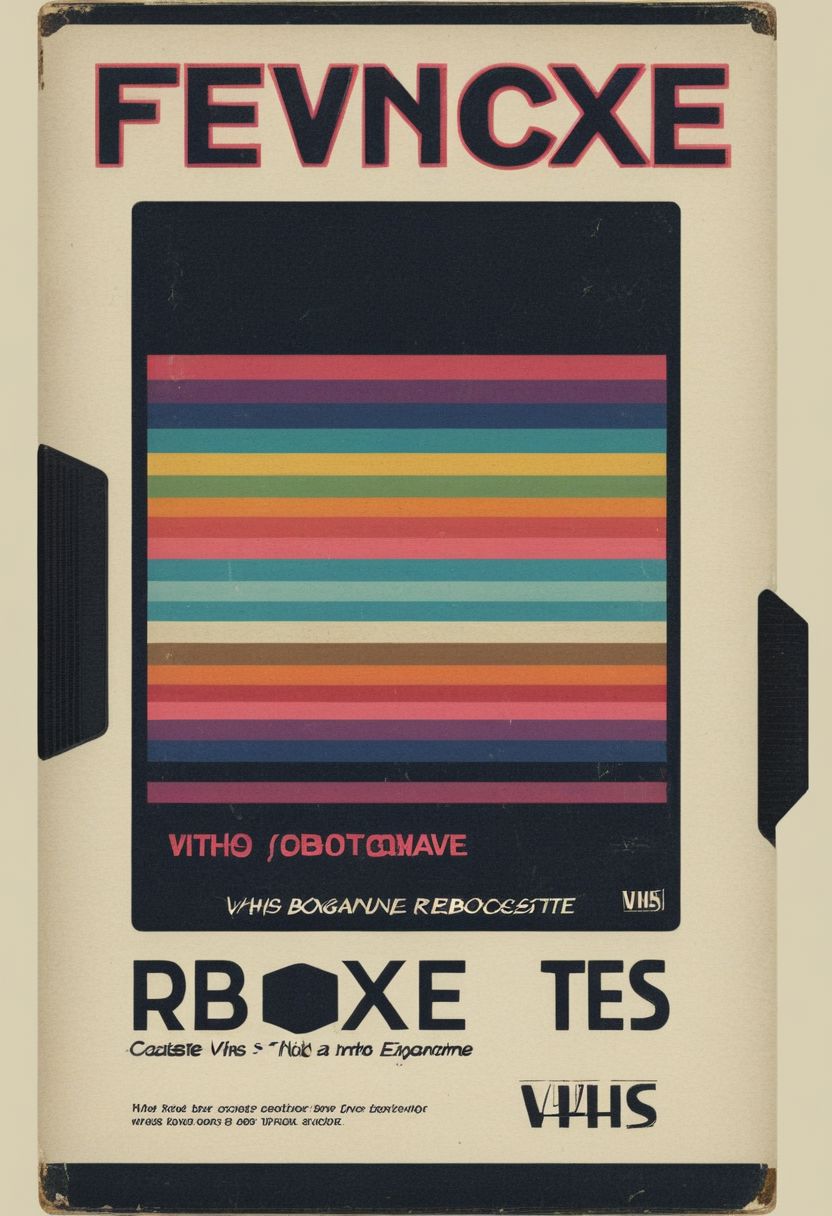 vhs-box, text focus, english text, vhs casette, "YAMER", retrowave