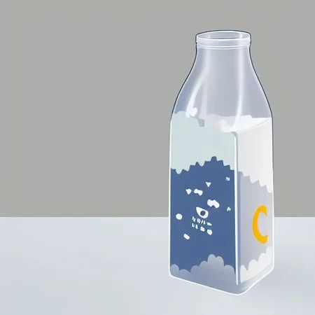 ( pantone-milk ) isometric milk bottle