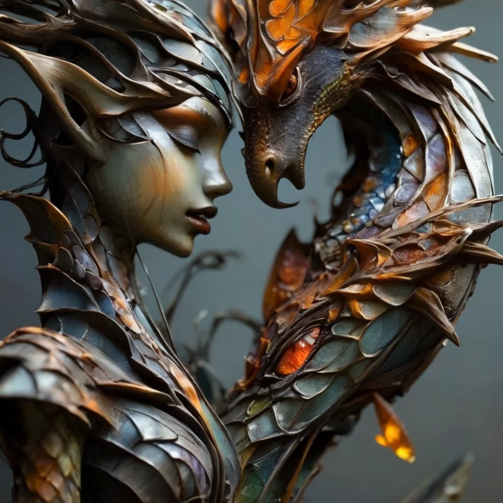 ethereon close up dragon and girlt, very detailed <lora:ethereon:1>