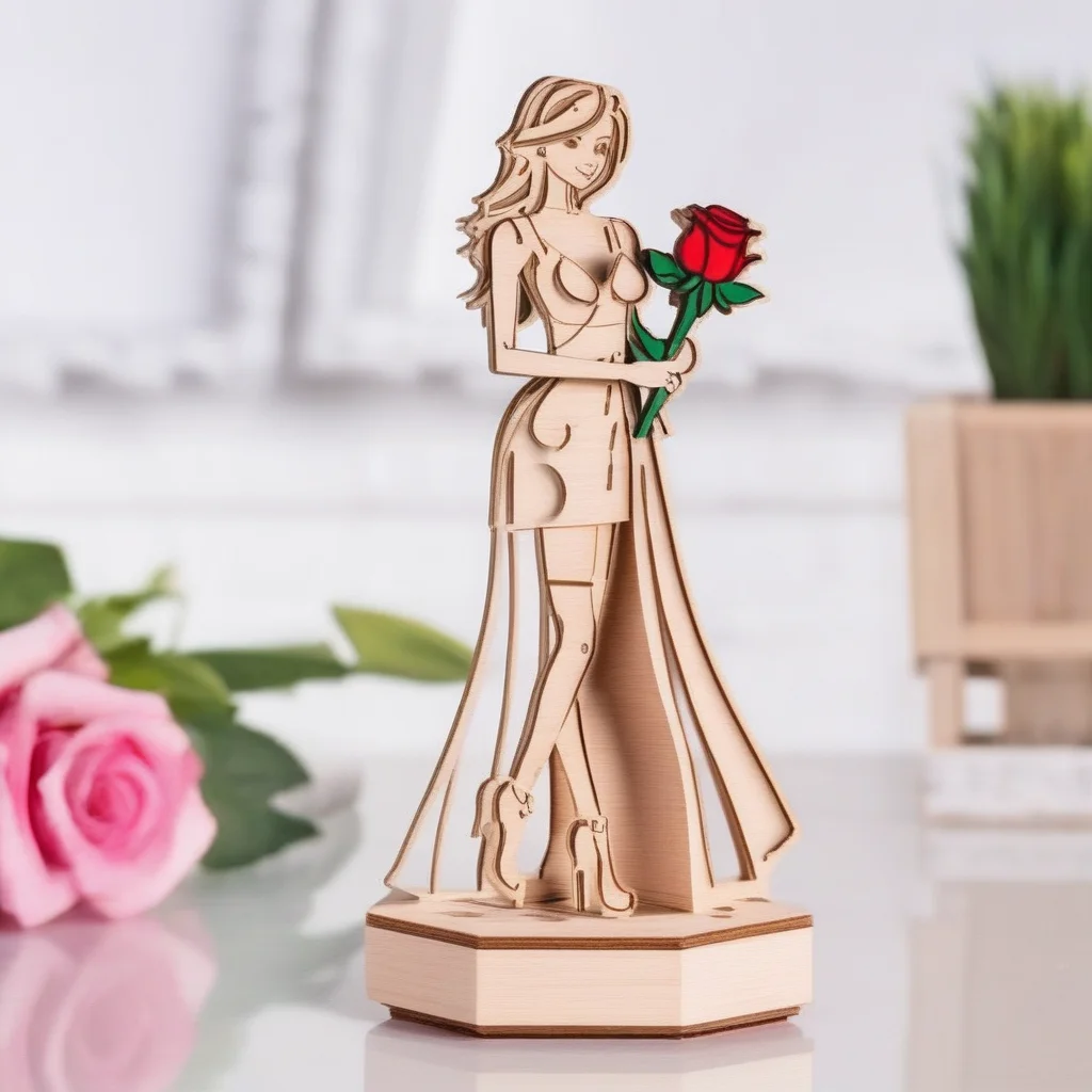 woouzzle beautiful girl with a rose <lora:woouzzle:1>