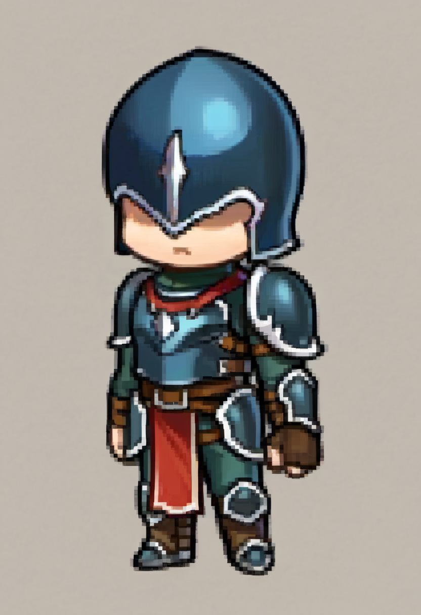 score_9, score_8_up, score_7_up, source_anime, BREAK ,solo, 1boy, <lora:Feh-Sprites-pdxl_Fp:1>, simple background, chibi, full body,   <lora:313archer-pdxl-nvwls-v1:1>, 313archer, helmet, armor, covered eyes,
