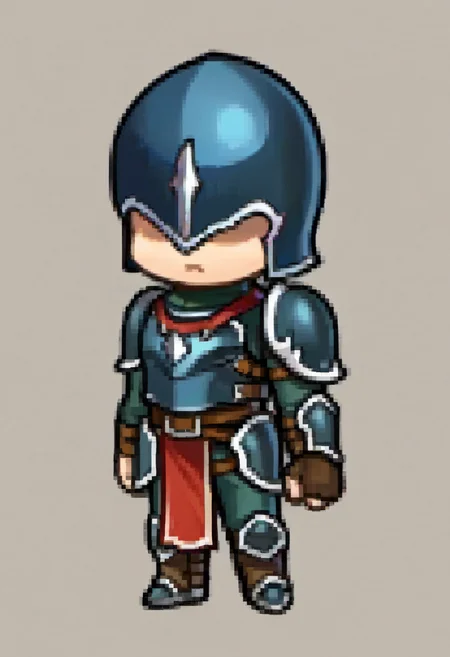 score_9, score_8_up, score_7_up, source_anime, BREAK ,solo, 1boy, <lora:Feh-Sprites-pdxl_Fp:1>, simple background, chibi, full body, <lora:313archer-pdxl-nvwls-v1:1>, 313archer, helmet, armor, covered eyes,