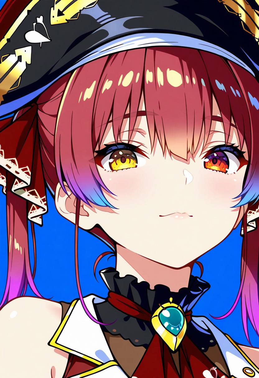 portrait of Houshou Marine, vibrant colour, masterpiece, amazing quality, HD32K