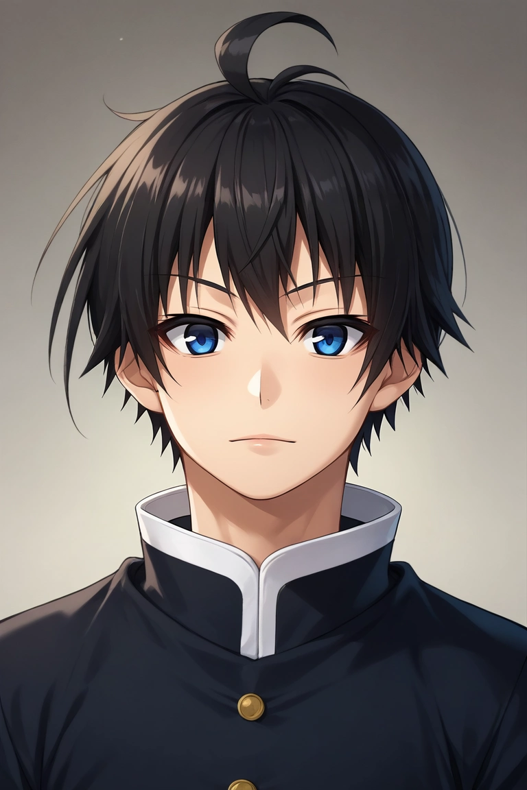 score_9, score_8_up, score_7_up, source_anime, rating_safe, intricate details, semi-realistic, , , 1boy, solo, male focus, <lora:misogi_kumagawa_pony:0.88>, misogi_kumagawa, black hair, blue eyes, short hair, ahoge, , ,, <lora:sdxl_lightning_8step_lora:1>