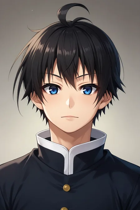 score_9, score_8_up, score_7_up, source_anime, rating_safe, intricate details, semi-realistic, , , 1boy, solo, male focus, <lora:misogi_kumagawa_pony:0.88>, misogi_kumagawa, black hair, blue eyes, short hair, ahoge, , ,, <lora:sdxl_lightning_8step_lora:1>