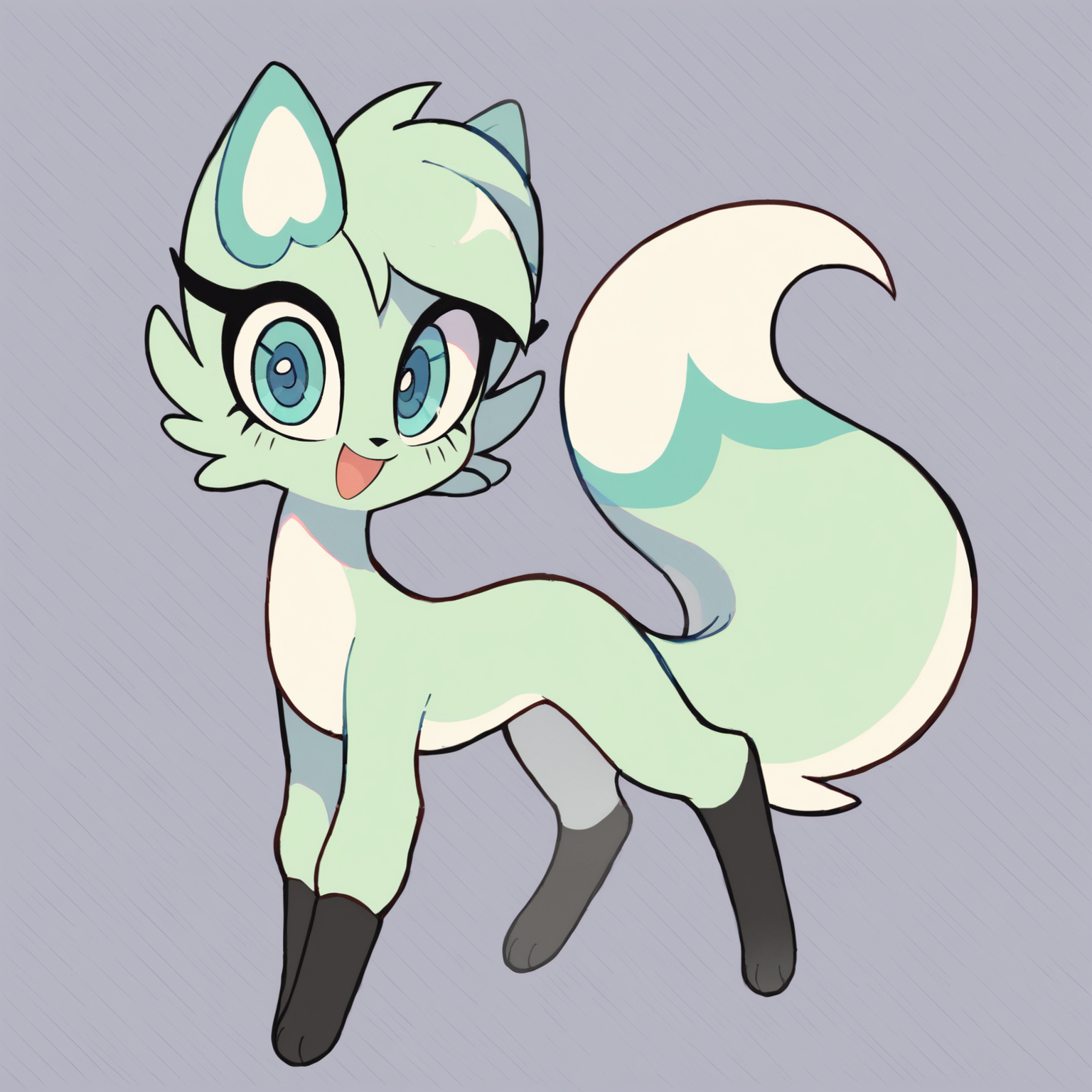 score_9, score_8_up <lora:Slushi-PONY:0.8> slushi, solo, female, full body, looking at viewer, happy, simple background