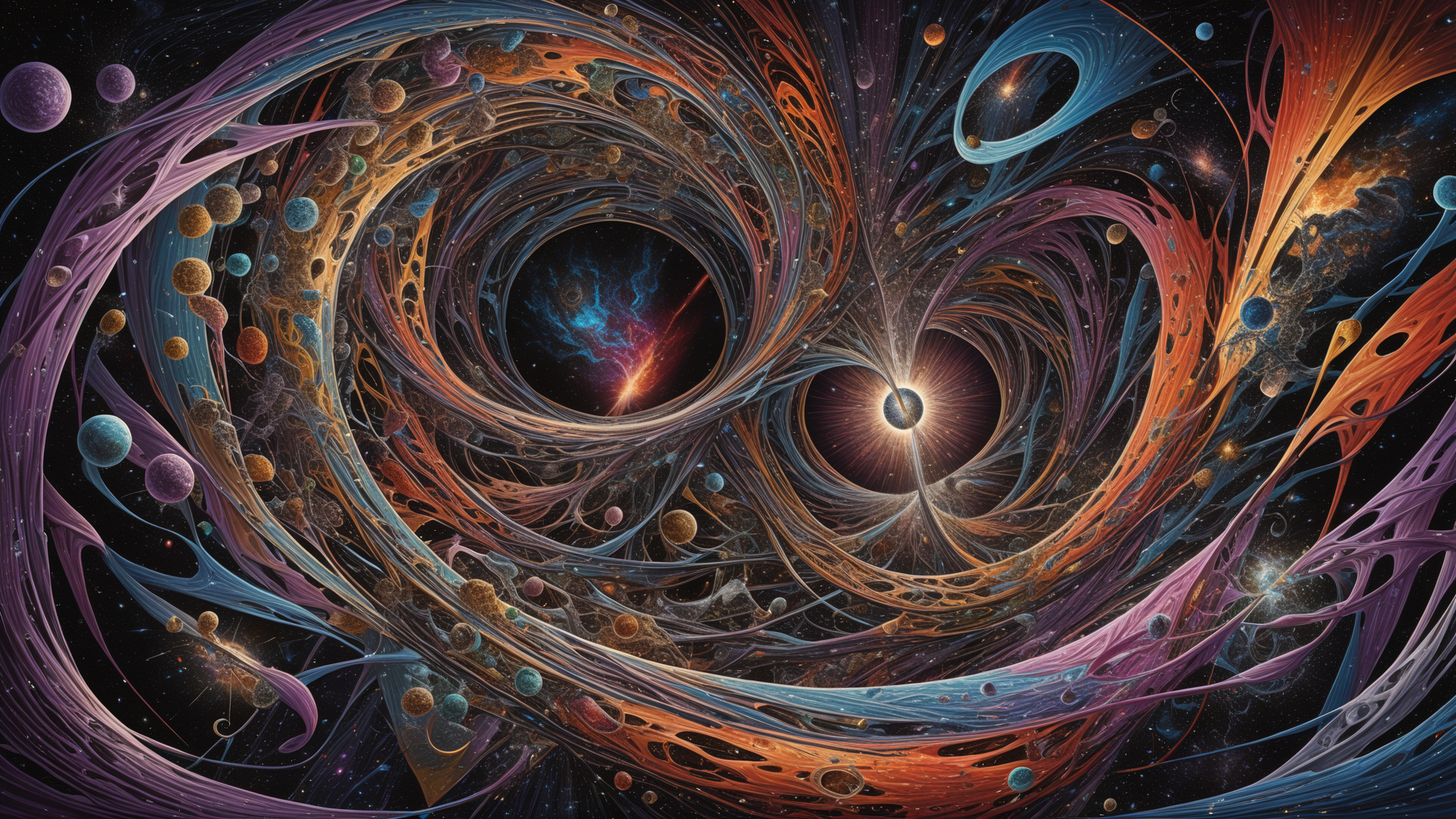 Abstract art, chaotic, swirling  