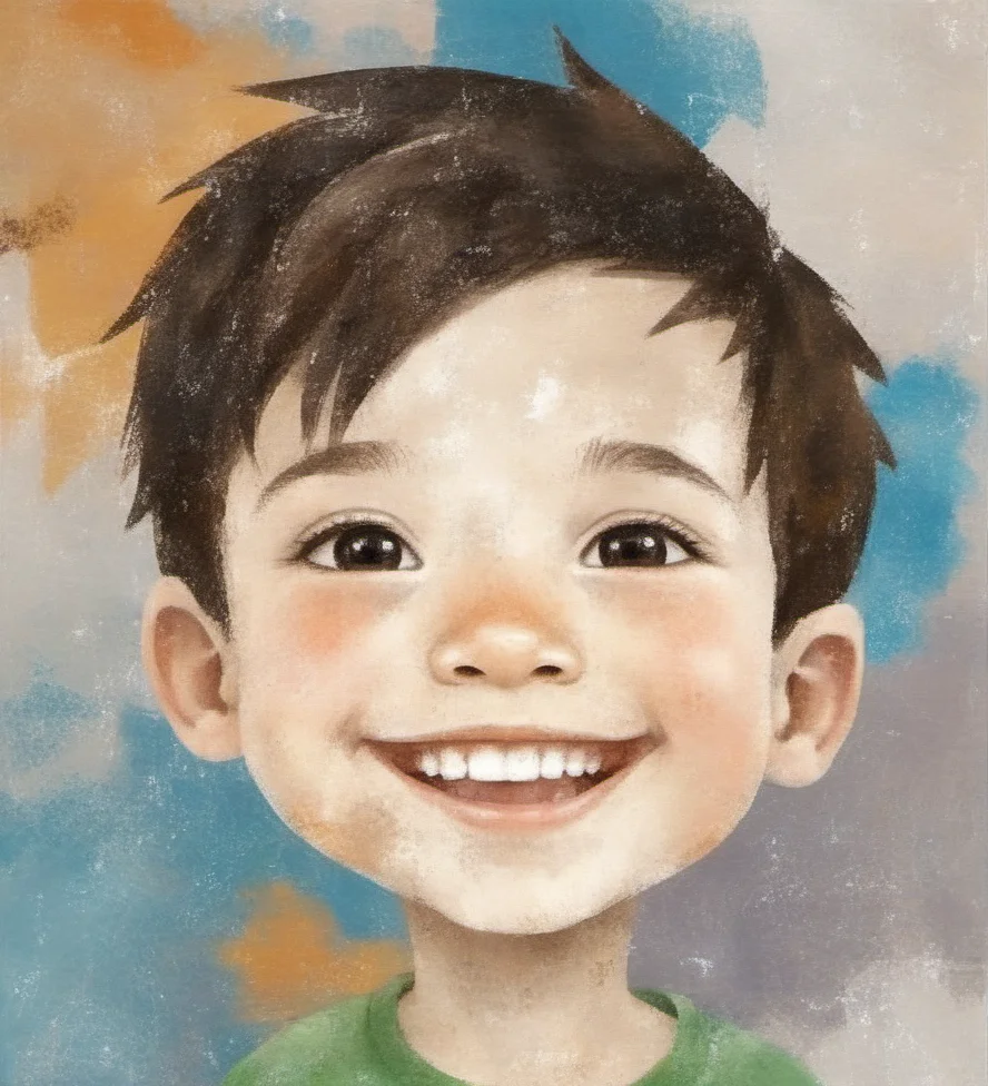 <lora:æ²»æ-000009:0.8>,highres,((abstract art)),kind_smile,:d,;d,boy,