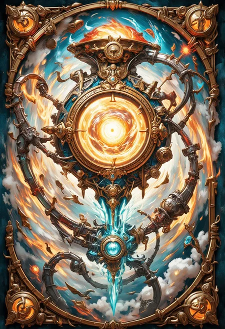 aidmaimageupgrader, manga illustrations, anime, ukiyo-e, steampunk aesthetic, intricate gears, swirling vortex, glowing magic runes, ornate steampunk machinery, dynamic motion, warm lighting, godrays, volumetric lighting, vivid colors, painterly style, art nouveau, industrial background, steampunk environment, cinematic lighting, intricate details, glowing energy conduits, brass and copper textures, elaborate clockwork designs, glowing vortex centerpiece, surreal mechanical time machine, ethereal atmospheric effects,