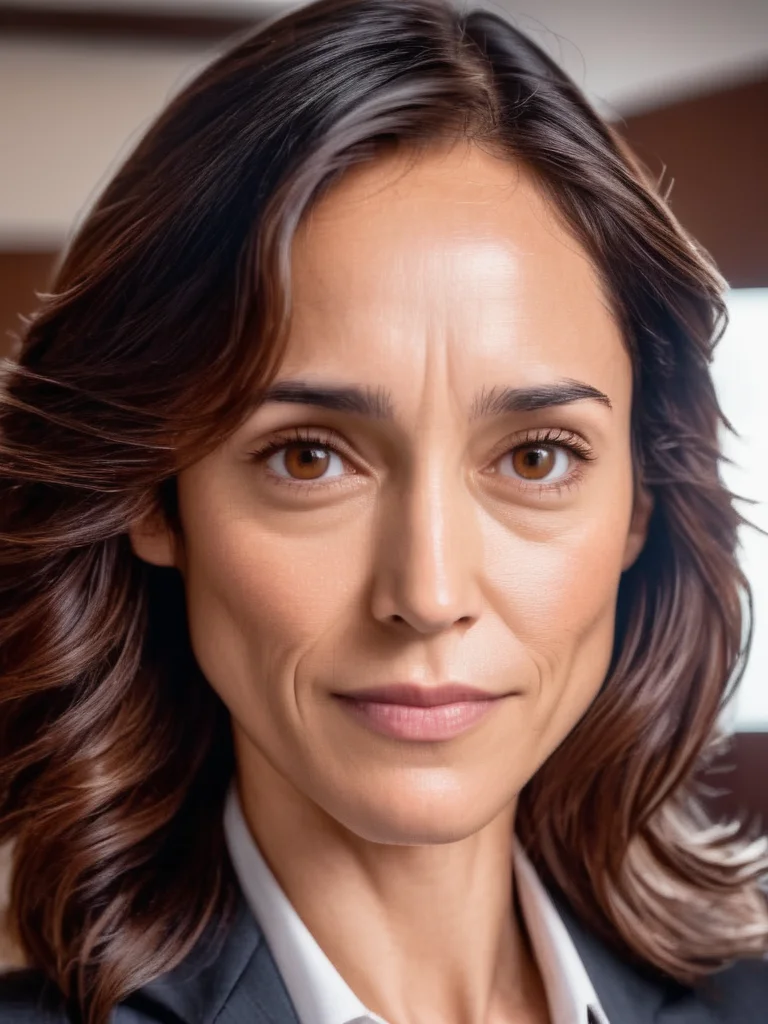 40yo:0.4 woman, detailed skin, pores, brown eyes, perfect full hair,
wearing a business suit, in a conference room <lora:cynthia-synth-xl-lora-1:0.7>