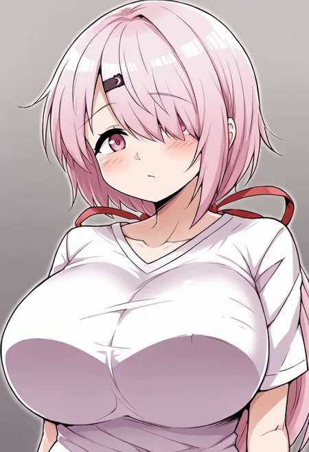 source_anime, sy1, pink eyes, purple eyes, pink hair, white hair, hair between eyes, hair over one eye, long hair, ponytail, low ponytail, hairclip, hair ornament, ribbon, red ribbon, hair ribbon,<lora:ShiinaYuikaXLv2-17:1>, Uncensored ,Unedited ,,, ,,, ,,,, , ,,,, ,,, ,,, ,, ,, ,, , , ,,huge breasts ,,,