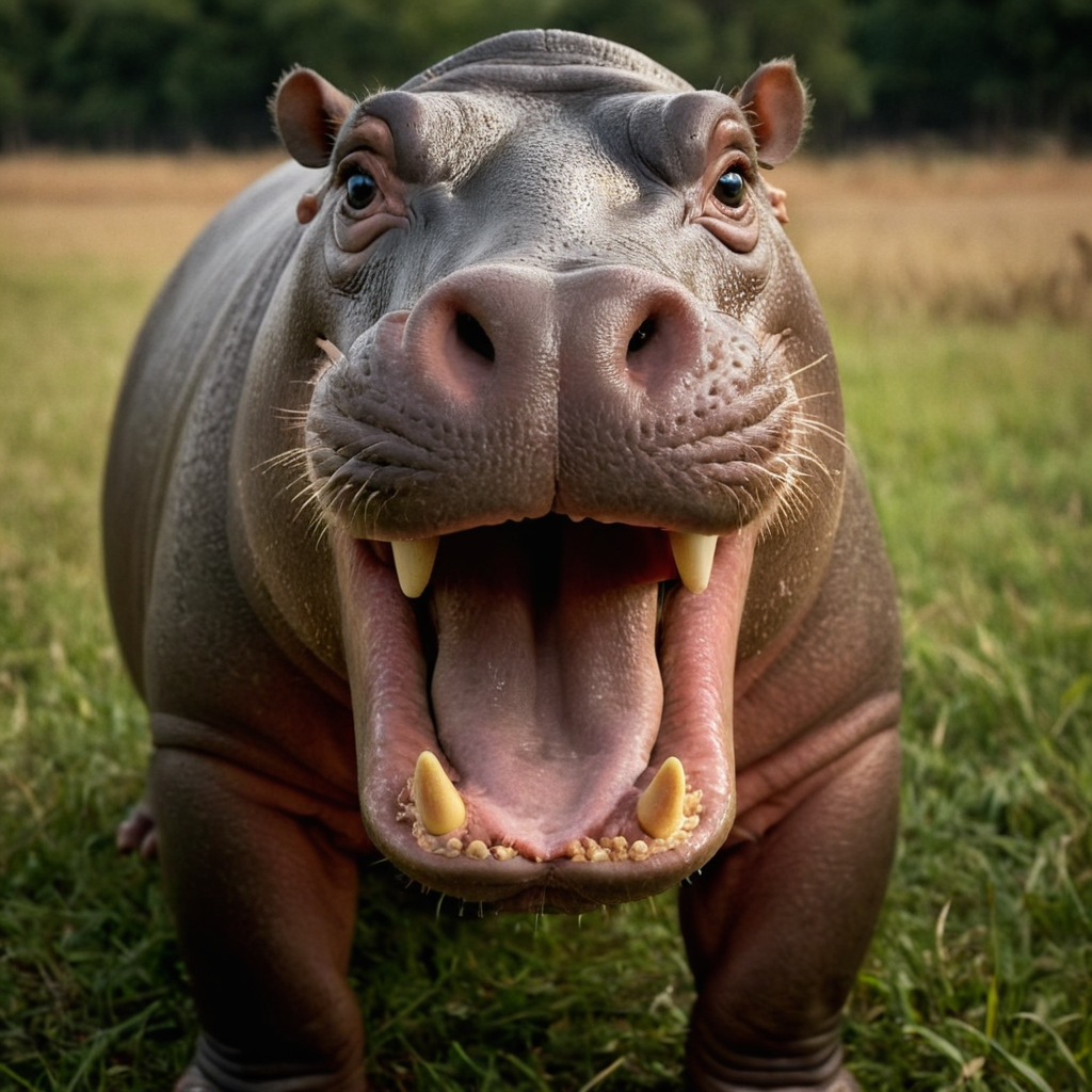 cinematic film still of <lora:detailed_notrigger:0.1>
<lora:TeethXL:0.1>
<lora:SDXLHighDetail_v5:0.1>
 <lora:skin texture style v3:0.9>
A cinematic skin texture style still image of a hippo with its mouth open and its mouth wide open, detailed wrinkles, skin tags, perfect skin tone color, stretch marks, hyperrealism, realism, unrealengine, realistic, detailed skin pore, film still, still photography style, sharp style, detailed style, perfect style, perfection style, Kodak film skin color tone style, fujifilm skin tone color style, professional photography style, skin textured, skin texture style, perfect face, perfect mouth, perfect nose, perfect lips, perfect eyes, perfect ears, perfect skin, perfect skin pores, perfect body, perfect hair, very detailed skin pores, perfect skin texture style, solo, full body, outdoors, sky, no humans, open mouth, standing, grass, animal focus
, shallow depth of field, vignette, highly detailed, high budget, bokeh, cinemascope, moody, epic, gorgeous, film grain, grainy