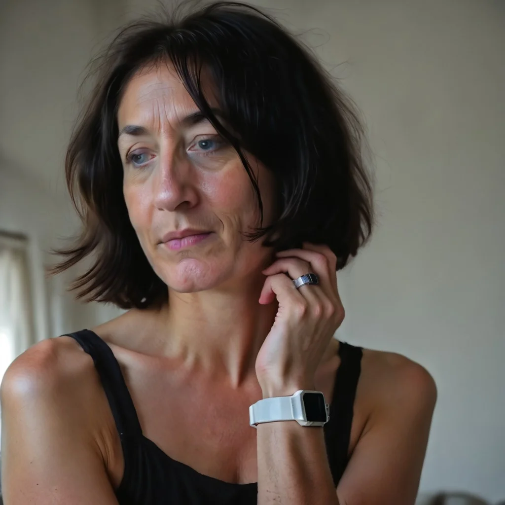 Realistic, <LoRa: girl next door: 1.1>, <LoRa: smart watch: 0.9>,  Random nsfw scene, slender Irish woman, 25years, black hair, bob hairstyle, realistic, (wearing a white smart watch), vivid blue eyes,Lora, Stable_Yogis_PDXL_Positives, Stable_Yogis_PDXL_Negatives, Smart_watch,
