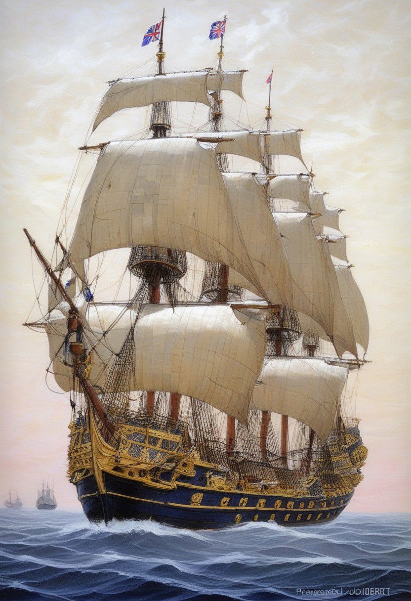 Pierre joubert,  painting of a royal ship