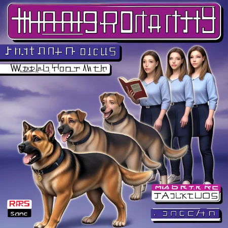 <lora:Animorph_-_pony:1> animorph, girl, morph, dog, left to right transformation, multiple people, 5 stage transformation, gradual transformation, book cover
