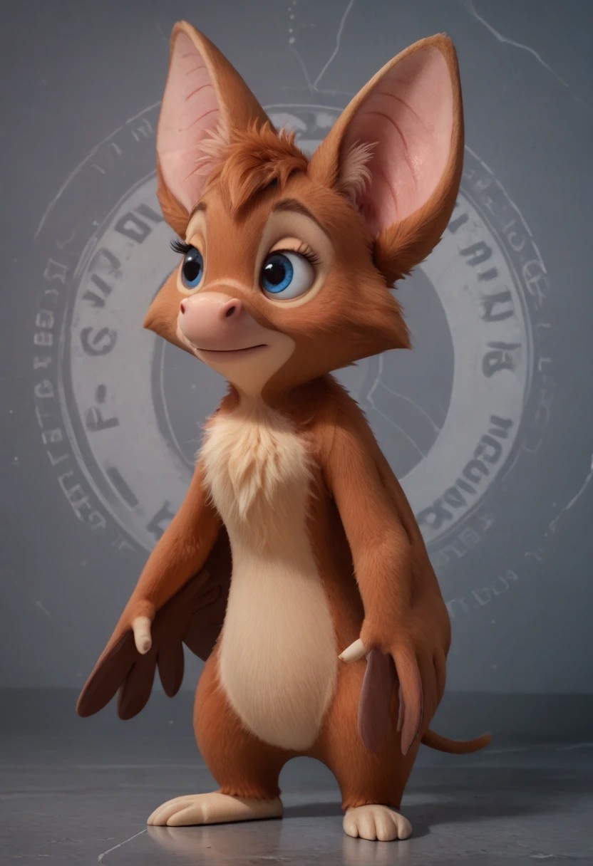 score_9_up, score_8_up, score_7_up, volume, 3d, painterly, realistic, ultra-detailed, great quality, high resolution, (((8k))), (sharp detailed:1,4) no smooth detailed. Background: forest. Foxglove bat, anthro, solo, full body view. closed mouth, cuteness, fluffy, detailed face, (very detailed face:1.4), detailed body, (very detailed body:1.4), detailed background, (very detailed background:1.4). Style: cartoon, Disney.