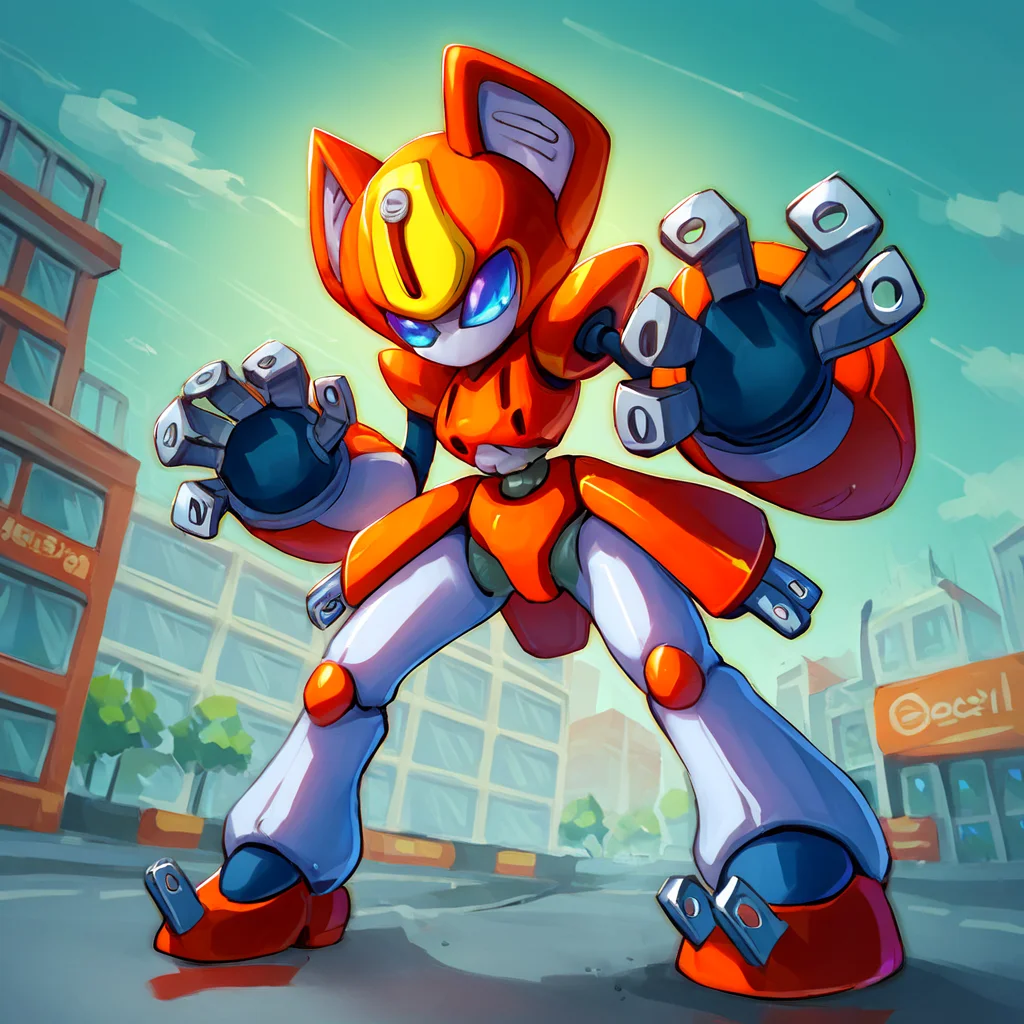 score_9, score_8_up, score_7_up, score_6_up, score_5_up, score_4_up, source_anime, peppercat, robot, city, action pose