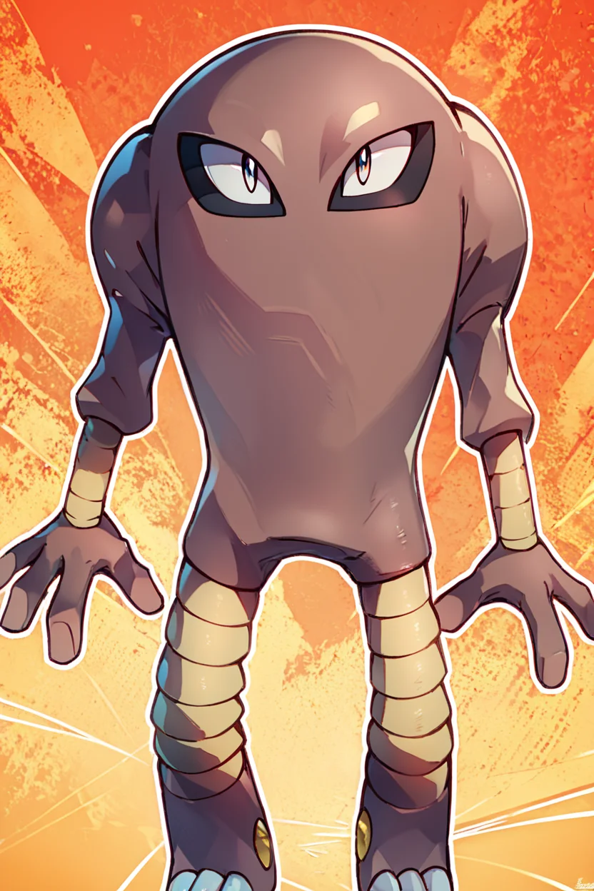 score_9, score_8_up, score_8, BREAK, , ,,, zzHitmonlee, no humans, pokemon (creature), <lora:Hitmonlee_Pokemon_PDXL:1.0>, ,,, , BREAK, smile, looking at viewer, ,,, abstract background, white outline, cowboy shot, ,,, embedding:zPDXL, Expressiveh, ,,, <lora:CatalystStylePDXL:0.6>, <lora:SDXLFaeTastic2400:0.5>, <lora:Expressive_H-000001:0.4>,