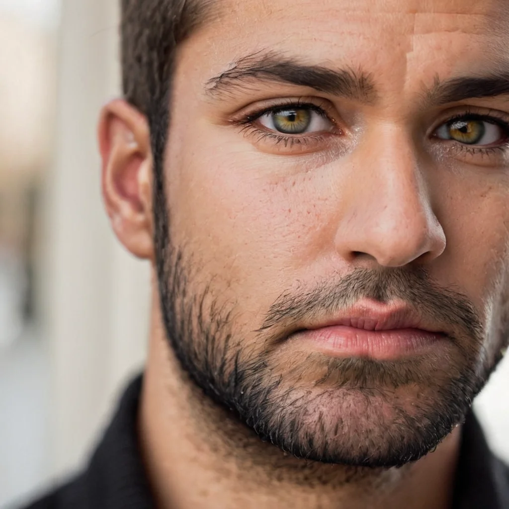 hazel eye, close up, <lora:PerfectEyesXL:1.0> perfecteyes, man