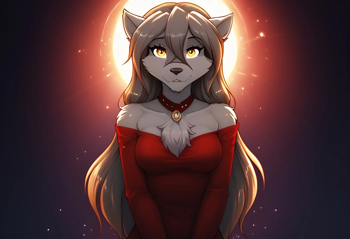 <lora:Furry_Novel_AI_Pony:1>, score_10, score_9, score_8, vibrant, hdr, octane render, clear, good lighting, realistic fur, realistic detail, perfect face, prefect eyes, good anatomy, best quality, very aesthetic, novel ai, furry, anthro, 1girl, slim, medium breasts, <lora:Raine_TwoKinds_PDXL:1>, tkraine, wolf, white fur, night club, tight red dress,