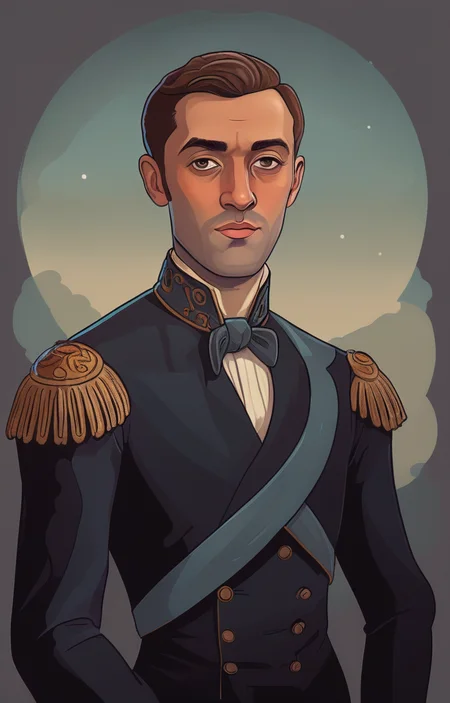 masterpiece,best quality,<lora:tbh30-sdxl:0.9>,illustration, portrait of noble man