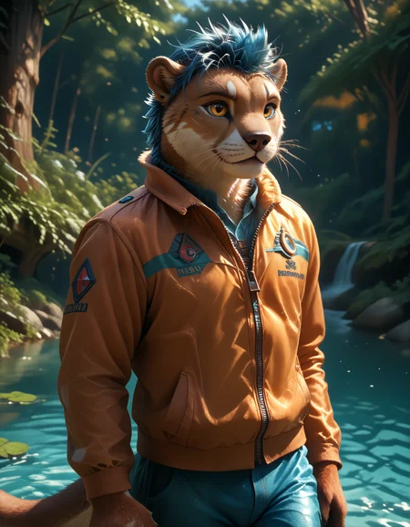 score_9, score_8_up, score_7_up, rating_safe, detailed, <lora:add-detail-xl:1.0>, solo, anthro, furry, <lora:ottis_the_otter_v1-09.safetensors:1.0>, (ott1s_the_0tter:1.1), 1boy, solo, male focus, clothing (dutch angle, standing, sulking, coastal forest garden starry bioluminescence blizzard:1.15)