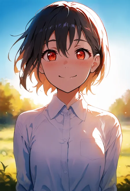 masterpiece, best quality, amazing quality, very aesthetic, absurdres, newest, Headshot, straight on, American Impressionism Style, nobusawa osamu, Beautiful eyes,takamatsu tomori, dress shirt, Sweet smile,looking at viewer, outdoor, BREAK Bright And Sunny Lighting,
Depth Of Field, <lora:ponyv4_noob1_2_adamW-000017:0.7000000000000001> <lora:USNR_STYLE_XL_lokr:0.45>