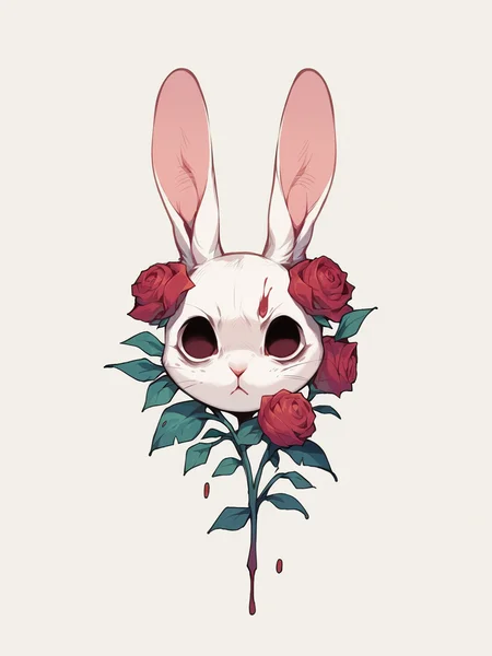 score_9, score_8_up, score_7_up, score_6_up, <lora:l0g0XLP:1> l0g0, simple background, rose, ink, no humans, logo, rabbit