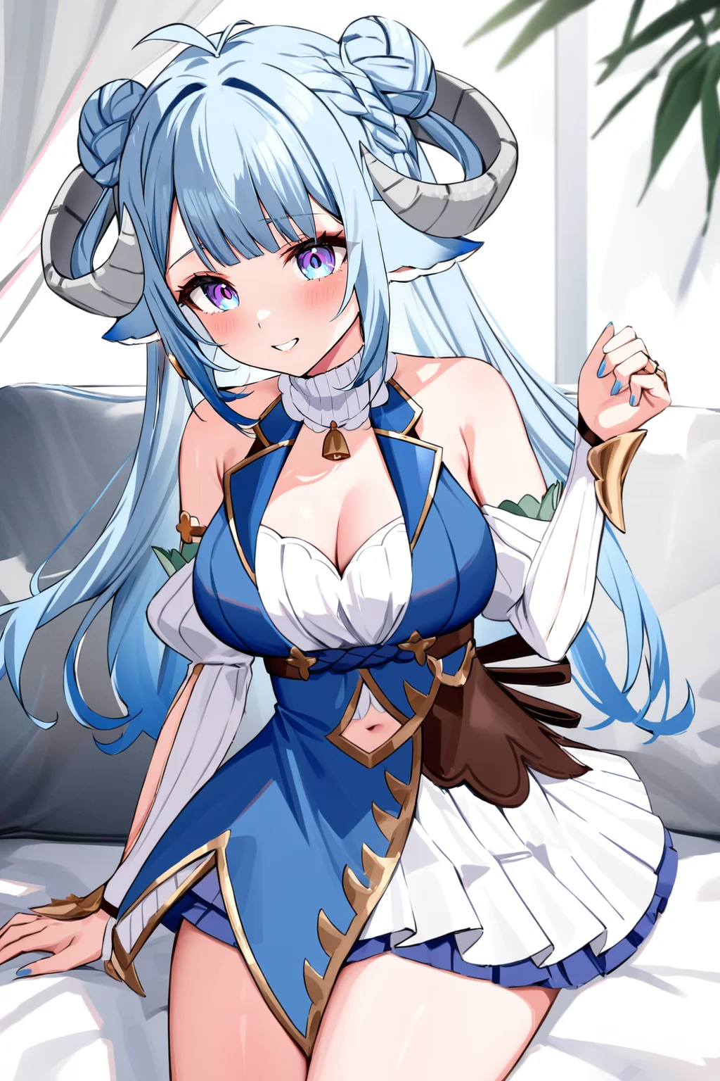 MinaiAruma, 1girl, waistcoat, detached sleeves,
masterpiece, newest, absurdres, <lora:MinaiArumaXL:1>,