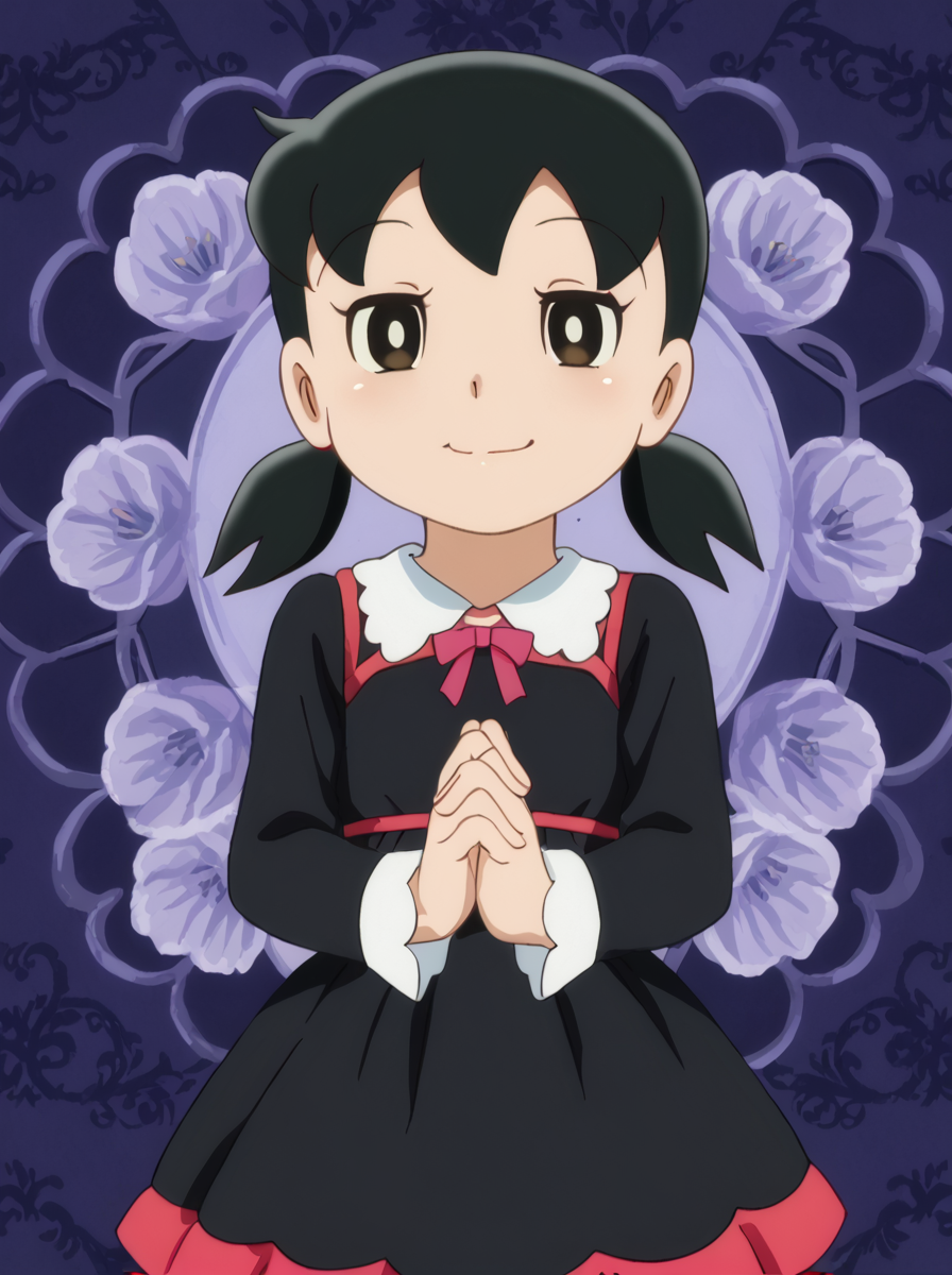 detailed background, shiny skin, posing, rating safe, 
<lora:shizuka.pony:1.0>,
shizuka, 
gothic fashion, dress, long sleeves, lace, frill, blouse, fishnet, 
smug,