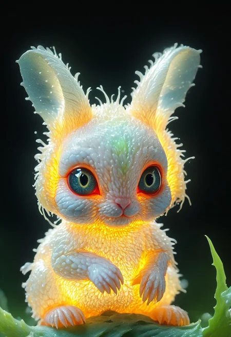 (Micro albino demon rabbit with lethargic sleepy smokey eyes),cute, ultra detailed macro photography by miki asai, photography, phosphorescent, cute, a housed mystical stunning, soft lighting, breathtaking, highly detailed, award-winning, cinematic still shot, kodachrome, uhd, canon eos