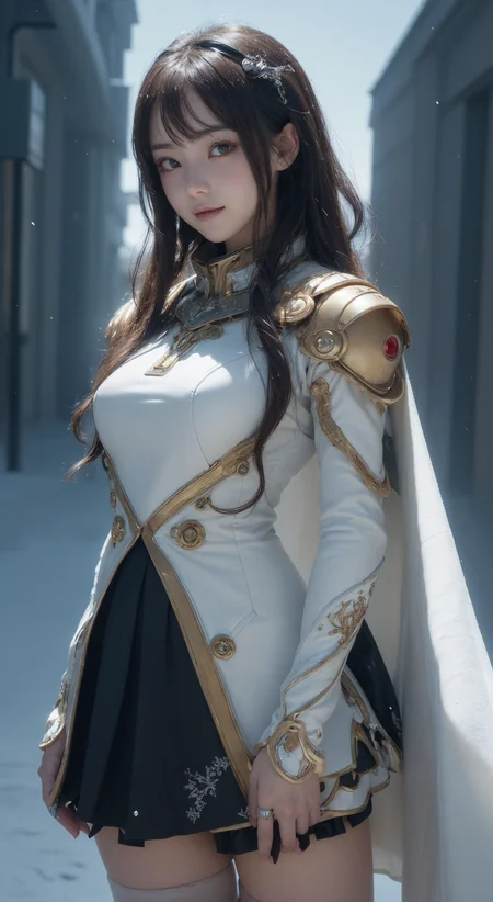 (masterpiece,top quality,best quality,official art,beautiful and aesthetic:1.2), ,,snow ,cry,, elegant, highly detailed, , sharp focus,,,cyberpunk,,fried ballads,,(luminescence:1.3),<lora:nijiarmor:.4> cybersuit,(snow mountain:1.3) octane render, last exile, Virgil abloh, Madhouse, emoji, Kotomi Ichinose, K-ON, yuruyuri, cygames, Production I, G, wit studio, P, A, WORKS, ufotable, mappa, TOEI Animation, cute girls doing cute things trending on artstation pixiv makoto shinkai smiling super detailed eyes eyebrowless symmetry face