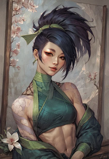 score_9, score_8_up, score_7_up, score_6_up, score_5_up, score_4_up, Akali, painting, detailed eyes