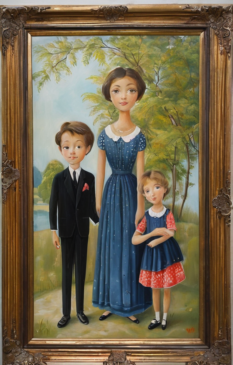 masterpiece,best quality,<lora:tbh146-sdxl:0.7>,portrait of family,