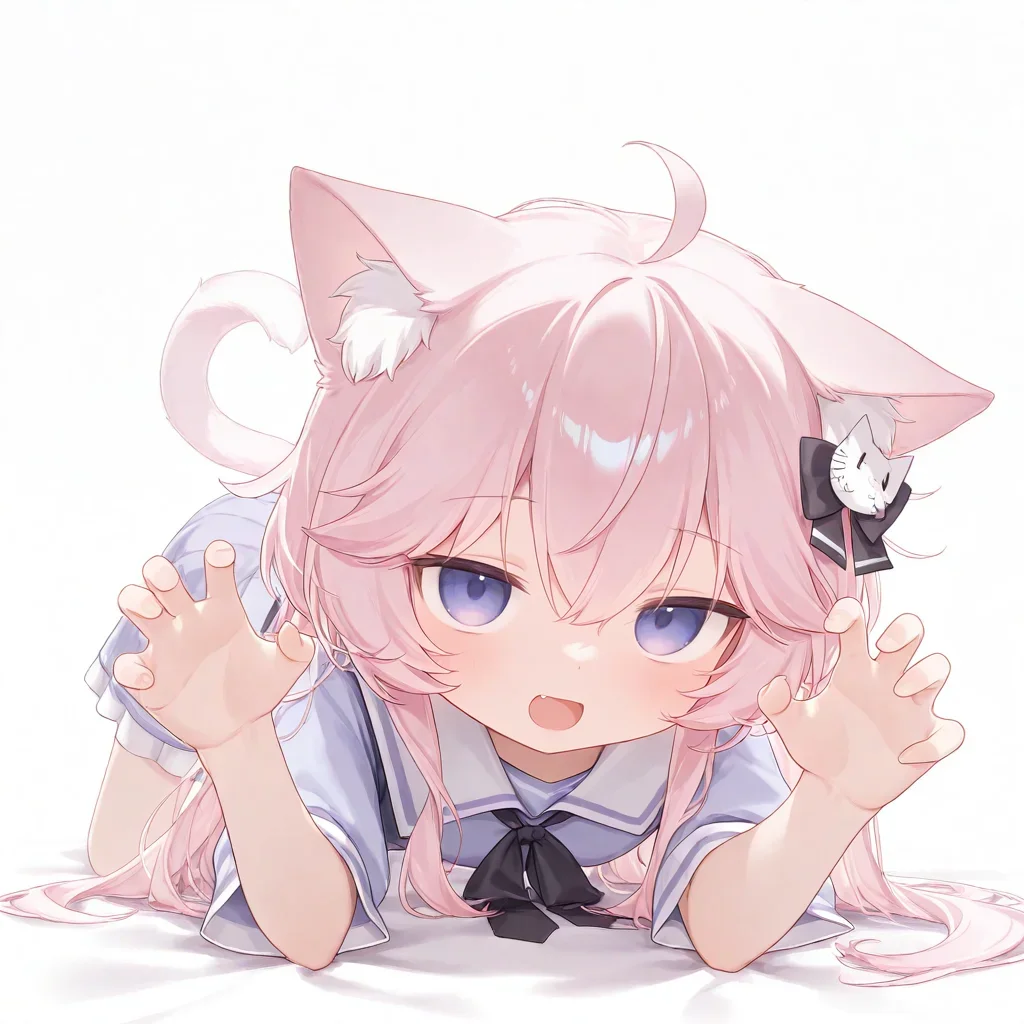1girl, nyatasha nyanners, all all fours, claw pose, general, fang, looking at viewer,
very awa, masterpiece, best quality, amazing quality, absurd res, hi res, highres, <lora:naitian_epoch_15:0.5>