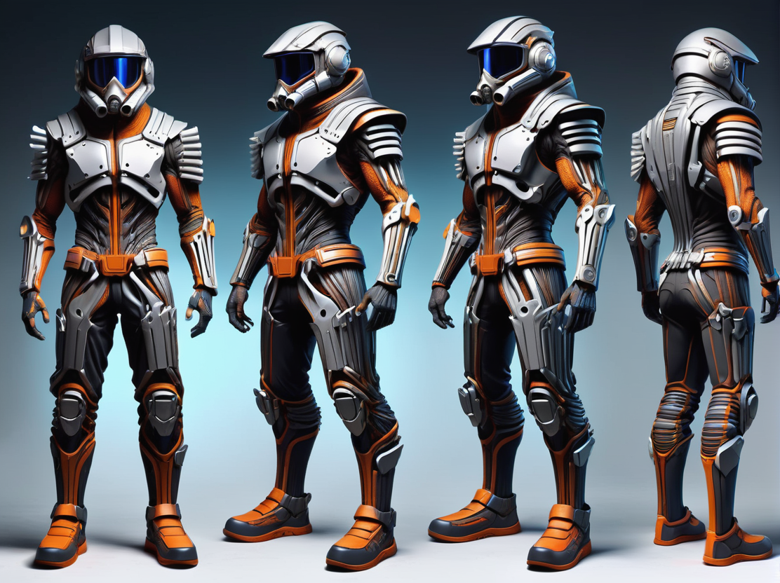 hyper detailed masterpiece, dynamic, awesome quality,DonMCr0wB4rXL thermal-regulating microfiber __Bo/clothings/scifi/male/lower-body__,  __Bo/clothings/scifi/male/upper-body__,  __Bo/clothings/scifi/male/headwear__, ,, made of crowbars <lora:DonMCr0wB4rXL-000008:1>