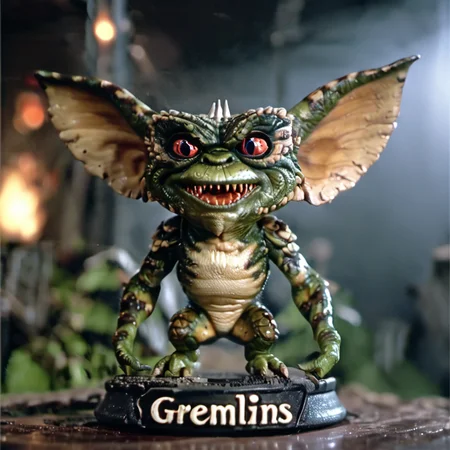 <lora:Cute_Collectible:1>,("Gremlins" written:1.1),35mm photograph,film,bokeh,professional,4k,highly detailed,<lora:JDGremlin_JuggernautXL_8_v1:1>, JDGremlin creature,