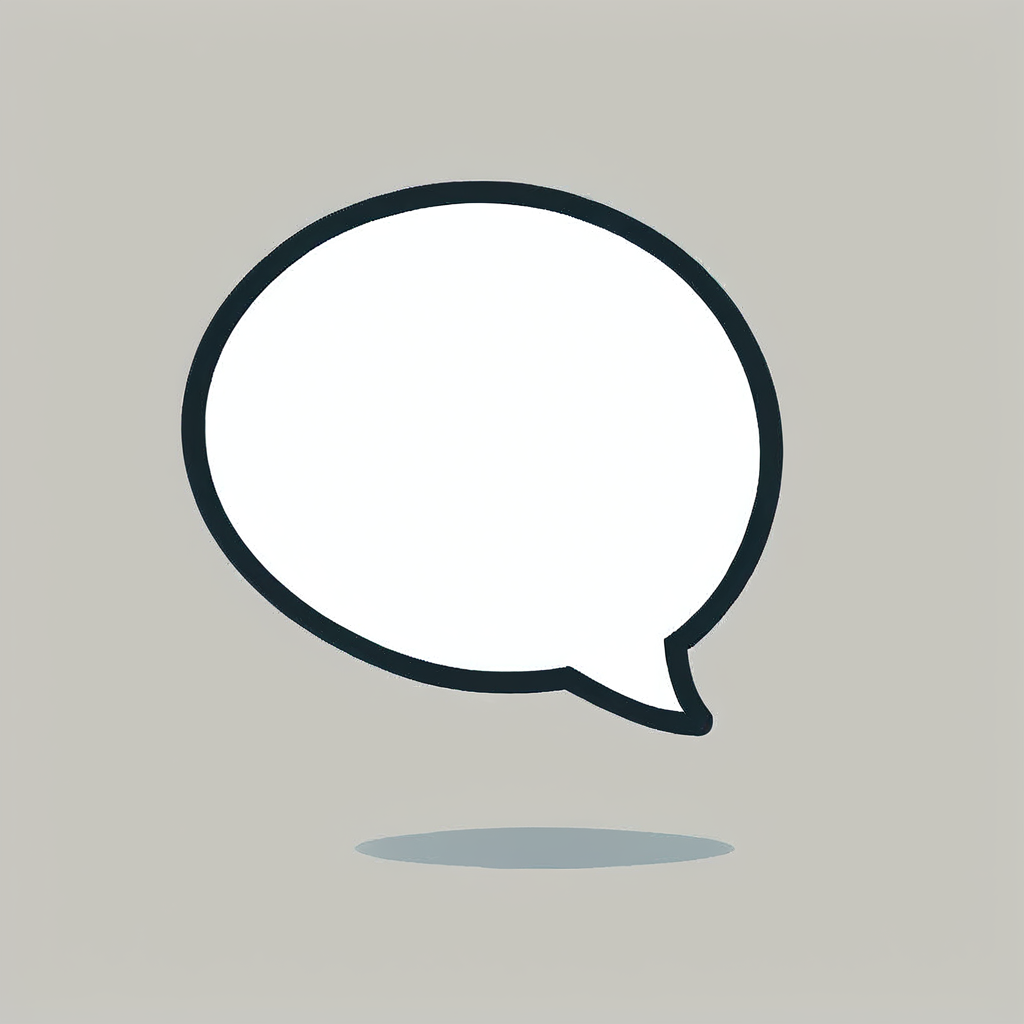 speech bubble cartoon, solid white background, flat, clipart, illustration