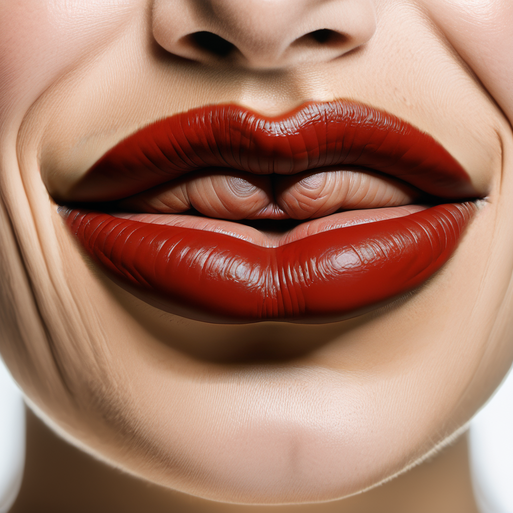 M mouth, woman <lora:Everly_Heights_Talk_Mouth_Pony_XL:1> , lower face, red lips