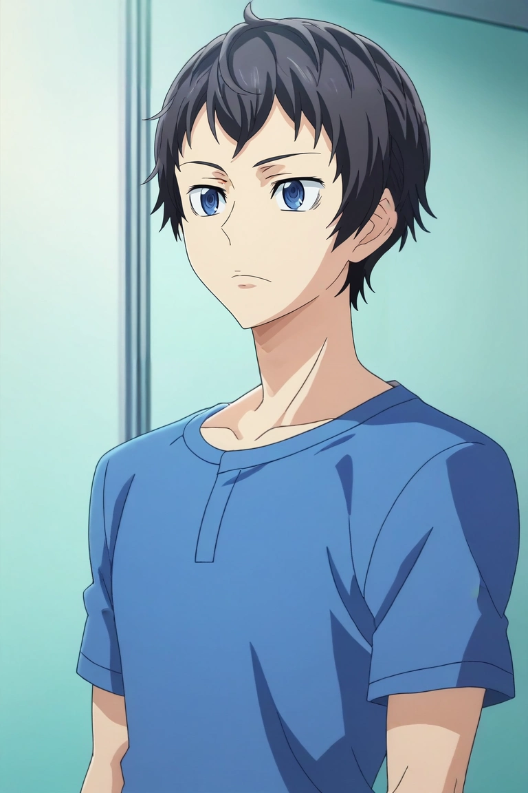 score_9, score_8_up, score_7_up, , rating_safe, intricate details, anime screencap, anime coloring, official style, , , 1boy, solo, male focus, <lora:tomoki_sakai_pony:0.92>, tomoki_sakai, black hair, blue eyes, short hair, , , <lora:sdxl_lightning_8step_lora:1>
