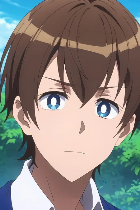 score_9, score_8_up, score_7_up, , rating_safe, , anime screencap, , , looking at viewer, depth of field, 1boy, solo, male focus, <lora:masato_oosuki_pony:0.78>, masato_oosuki, brown hair, blue eyes, short hair, bangs, hair between eyes, bright pupils, white pupils, , , <lora:sdxl_lightning_8step_lora:1>