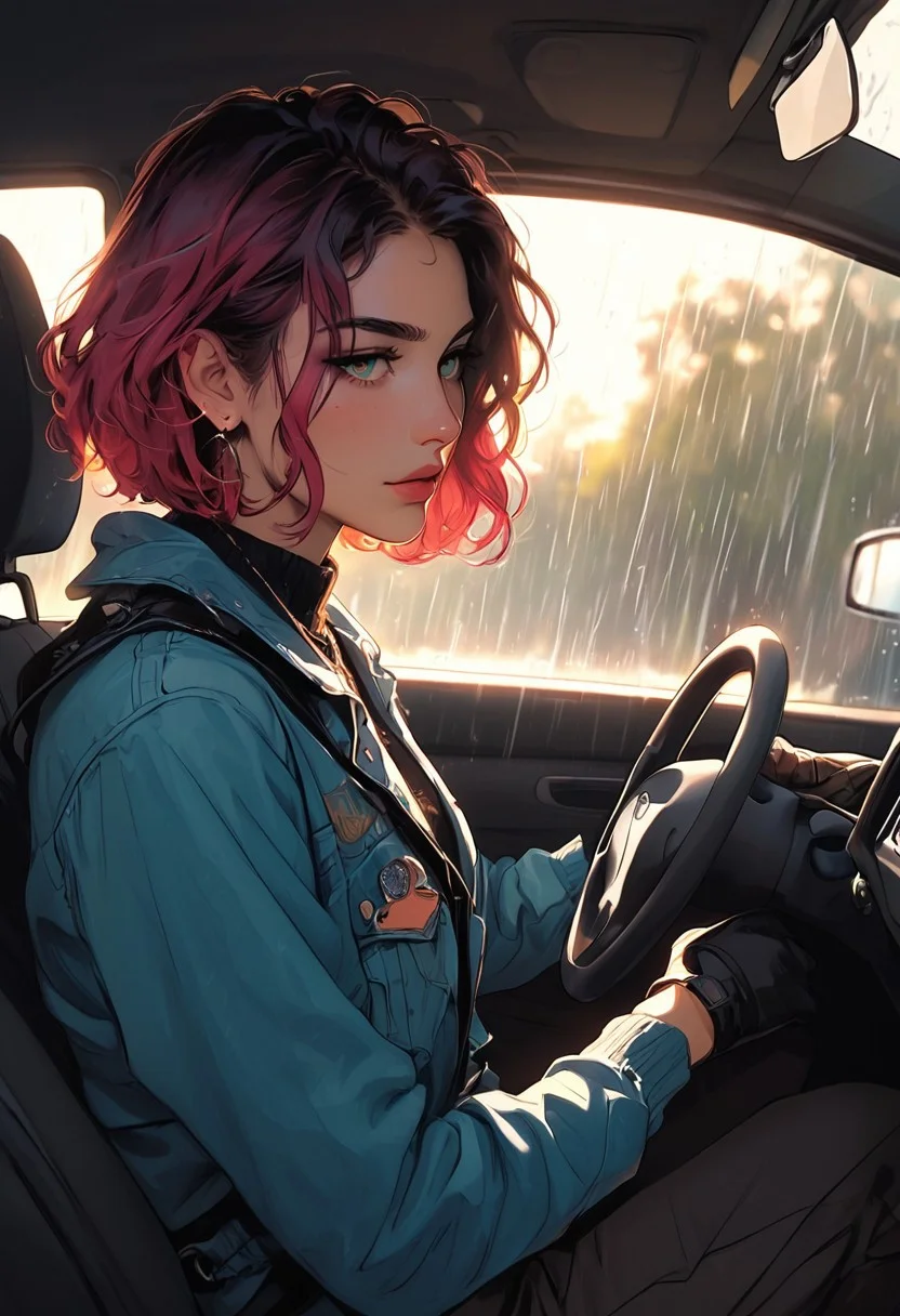 masterpiece,best quality, highly detailed, score_9, score_8_up, score_7_up, score_6_up, source_cartoon,
BREAK
1MILF, leather driver gloves, (car backseat: grocery bags, child seat) grinding on his lap
BREAK
steering wheel visible through windshield, handprint fog on glass
BREAK
dashboard clock closeup (4:32 PM), rain streaks on windows
BREAK
dynamic light, warm_light, vibrant colors warm_colors, soft focus, high contrast, textured surfaces, depth of field, golden hour lighting, dramatic shadows, rich details, nature-inspired color palette, playful composition.
,dynamic angle,dynamic light,background,