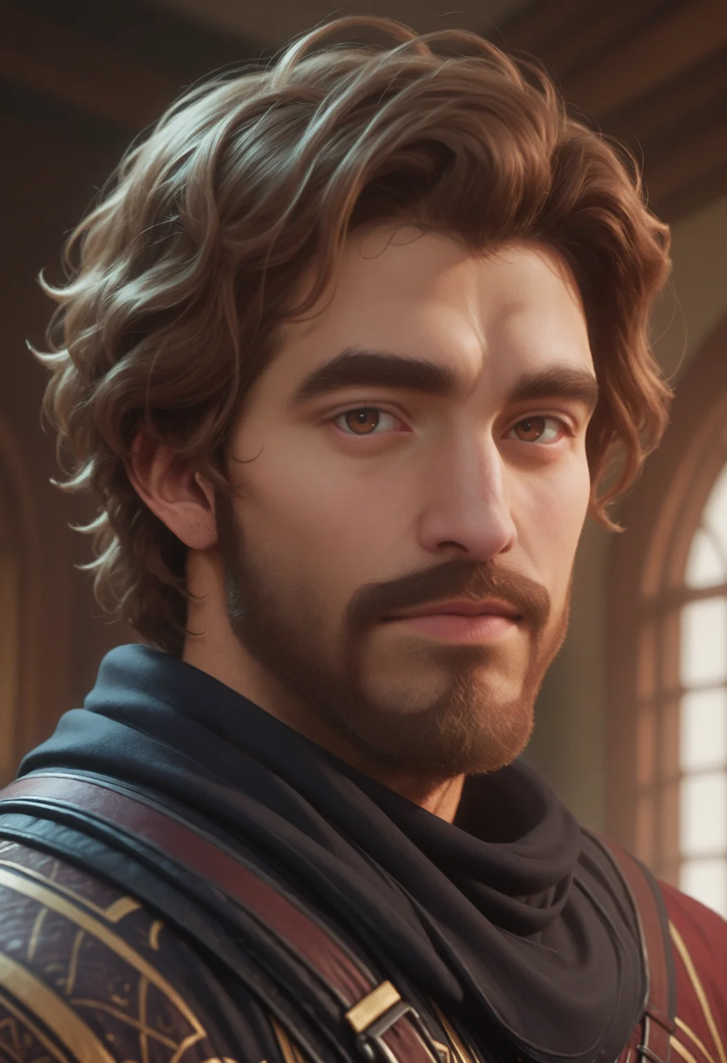 masterpiece, very aesthetic, best quality, absurdres, newest, 
<lora:ILE3Gustav:1.0>
E3Gustav, 1boy, male focus, short hair, brown hair, brown eyes, beard, looking at viewer, portrait