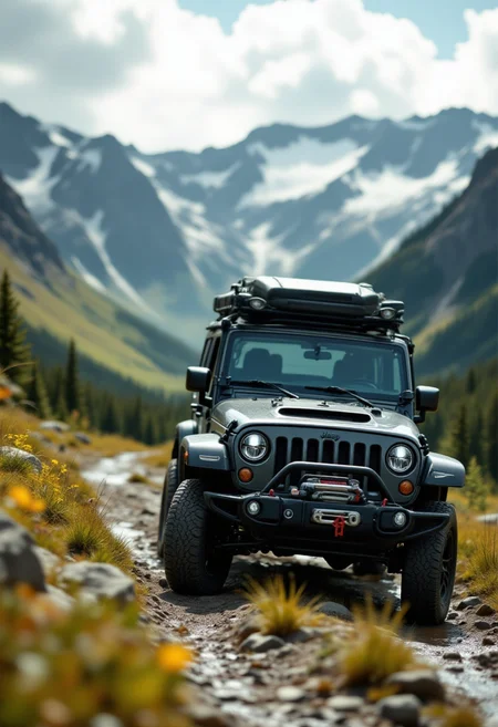 <lora:PCB_Image_Enhancer_for_FLUX:0> <lora:KFT_HLA_V3_FLUX-000019:1>
Photograph of a jeep driving in the mountains