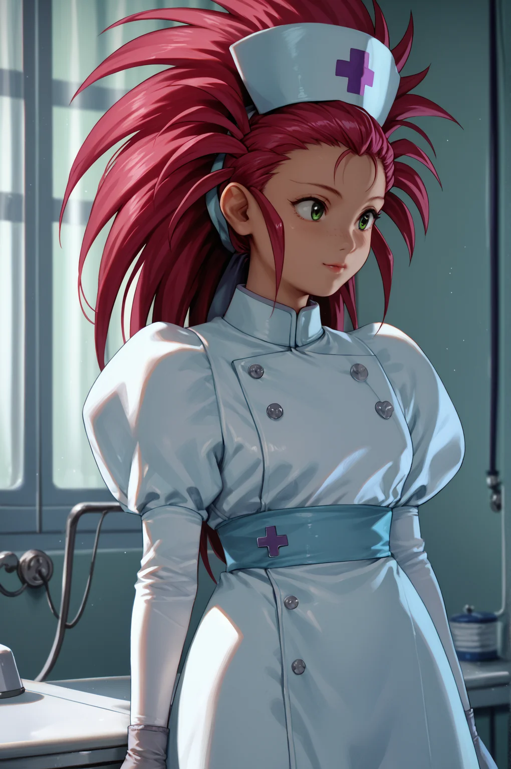 score_9, score_8_up, score_7_up, score_6_up, score_5_up, score_4_up, (high quality, detailed, beautiful) <lora:WashuuV5_epoch_9:0.99> hakubi_washuu, cowboy_shot, nurse_washuu