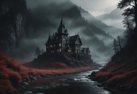 masterpiece, 8k, detailed, sharp focus, high dynamic range,
EdobHorrorLandscape A haunting house in a valley with a river flowing nearby.
High contrast, vivid deep blacks, crystal clear, atmospheric, moody, misty.
<lora:The_Dark_Side_of_the_Earth:0.8>
