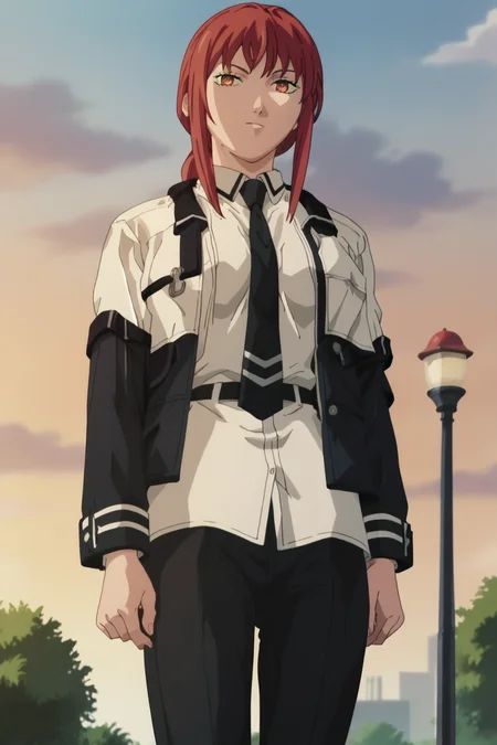 <lora:Bible_Black_Artstyle:1> bible black, artstyle, anime screencap, original artstyle, <lora:mak1ma0XL_Pony_v1:1> 1girl, mak1ma0, red hair, long hair, ringed eyes, blackjacket,white collared shirt,black necktie,black pants
Ð ÑбаÑка: white collared shirt,black necktie, Score_9, Score_8_up, Score_7_up, Score_6_up, Score_5_up, Score_4_up, BREAK,1girl in full growth, best quality, masterpiece, ultra-detailed, high quality,good quality,1 girl,(master piece,high resolution, ultra detailed,8K,16K),look at viewer
